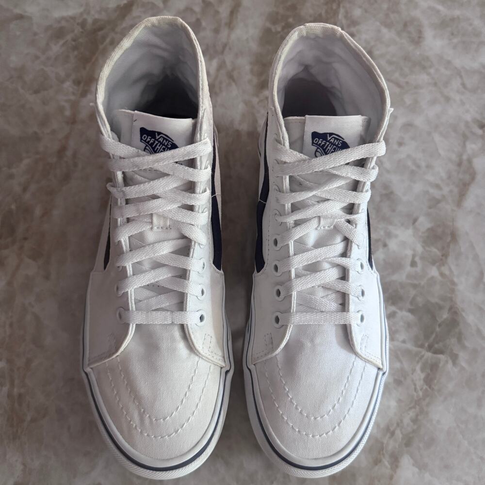 VANS Sk8-Hi Tapered Sport Stripes
Platform Navy White Size 8.5 women | 7.0 men - Picture 6 of 16